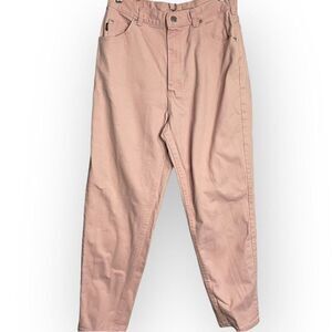 Vintage Denim Riders Women's Pink Straight Leg Jeans Size 14 Pockets Zip Casual